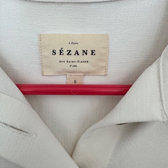 Sezane Laurine Shirt Écru. - Size S - Picture 2 of 6